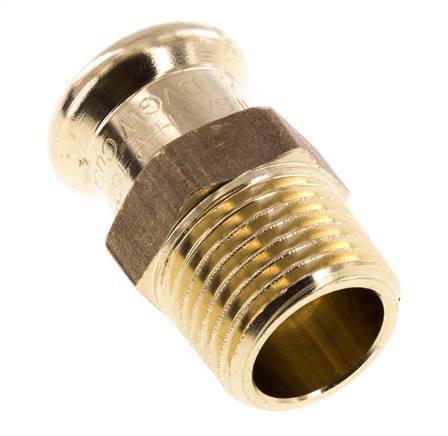 Pressfitting - 15mm Innengewinde & R 1/2'' Außengewinde - Kupferlegierung