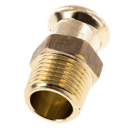 Pressfitting - 15mm Innengewinde & R 1/2'' Außengewinde - Kupferlegierung