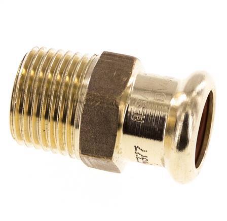Pressfitting - 15mm Innengewinde & R 1/2'' Außengewinde - Kupferlegierung