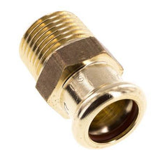 Pressfitting - 15mm Innengewinde & R 1/2'' Außengewinde - Kupferlegierung