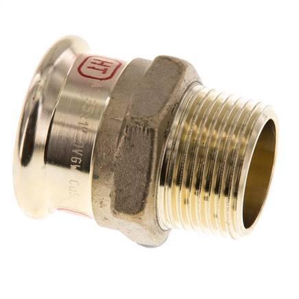 Pressfitting - 35mm Innengewinde & R 1'' Außengewinde - Kupferlegierung