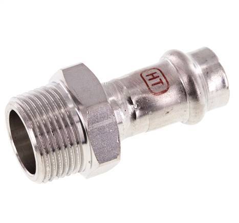 Pressfitting - 15mm Innengewinde & R 3/4'' Außengewinde - Edelstahl