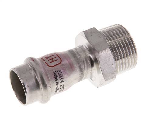 Press Fitting - 18mm Female & R 3/4'' Male - Stainless Steel