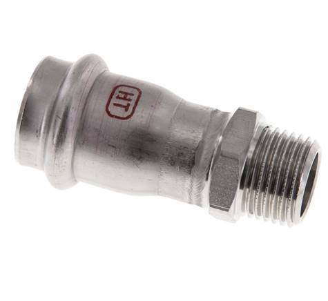 Pressfitting - 22mm Innengewinde & R 1/2'' Außengewinde - Edelstahl