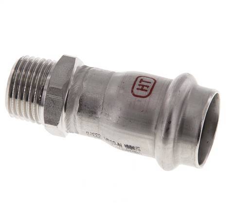 Pressfitting - 22mm Innengewinde & R 1/2'' Außengewinde - Edelstahl