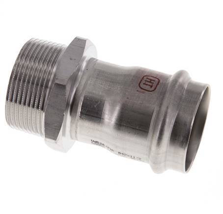 Pressfitting - 42mm Innengewinde & R 1-1/2'' Außengewinde - Edelstahl
