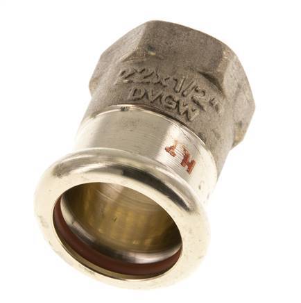 Pressfitting - 22mm Innengewinde & Rp 1/2'' Innengewinde - Kupferlegierung