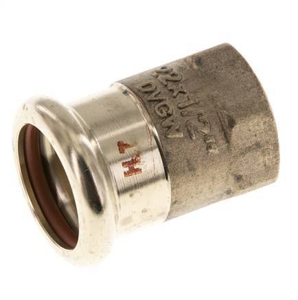 Pressfitting - 22mm Innengewinde & Rp 1/2'' Innengewinde - Kupferlegierung