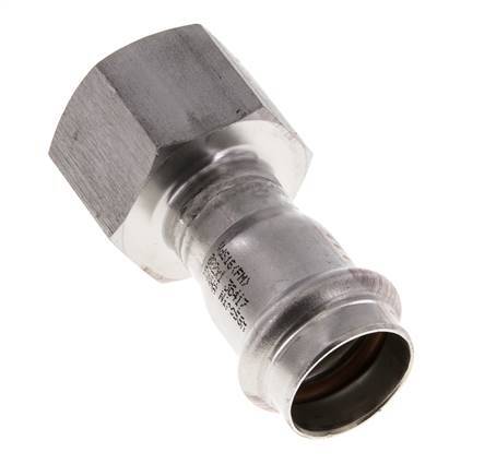 Press Fitting - 22mm Female & Rp 1'' Female - Stainless Steel