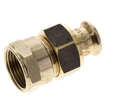 Union Press Fitting - 15mm Female & Rp 3/4'' Female - Copper alloy Flat Sealing