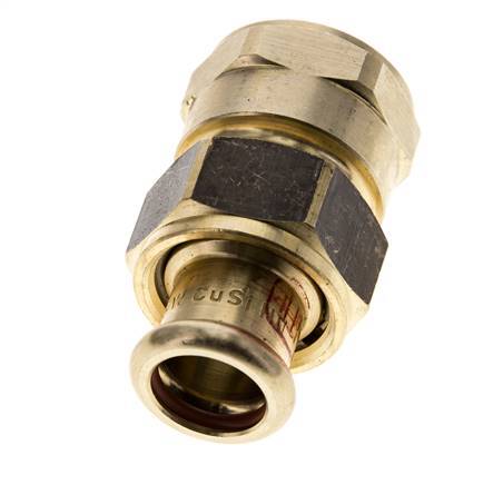 Union Press Fitting - 15mm Innengewinde & Rp 3/4'' Innengewinde - Kupferlegierung Flachdichtung