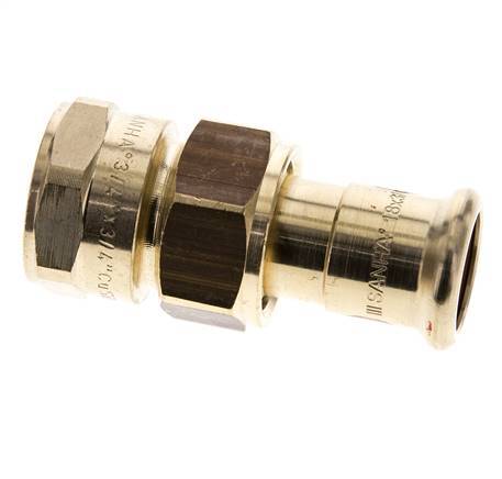 Union Press Fitting - 18mm Innengewinde & Rp 3/4'' Innengewinde - Kupferlegierung Flachdichtung