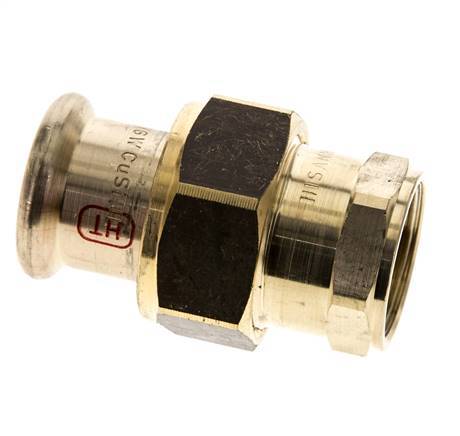 Pressverschraubung - 22mm Innengewinde & Rp 3/4'' Innengewinde - Kupferlegierung Flachdichtung