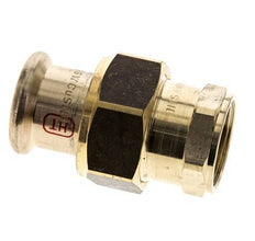 Pressverschraubung - 22mm Innengewinde & Rp 3/4'' Innengewinde - Kupferlegierung Flachdichtung