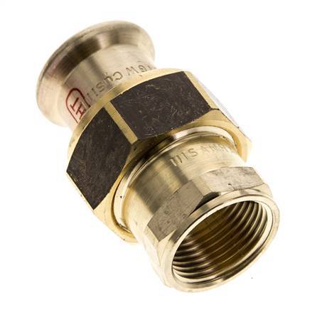 Pressverschraubung - 22mm Innengewinde & Rp 3/4'' Innengewinde - Kupferlegierung Flachdichtung