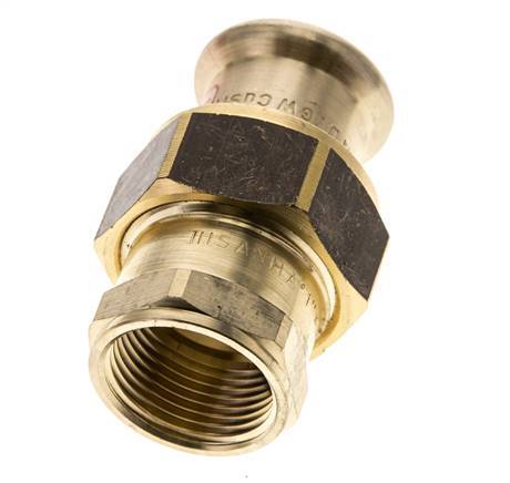 Pressverschraubung - 22mm Innengewinde & Rp 3/4'' Innengewinde - Kupferlegierung Flachdichtung