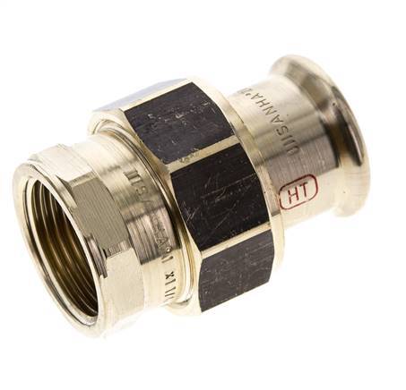 Pressverschraubung - 28mm Innengewinde & Rp 1'' Innengewinde - Kupferlegierung Flachdichtung