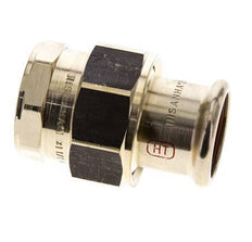 Pressverschraubung - 28mm Innengewinde & Rp 1'' Innengewinde - Kupferlegierung Flachdichtung