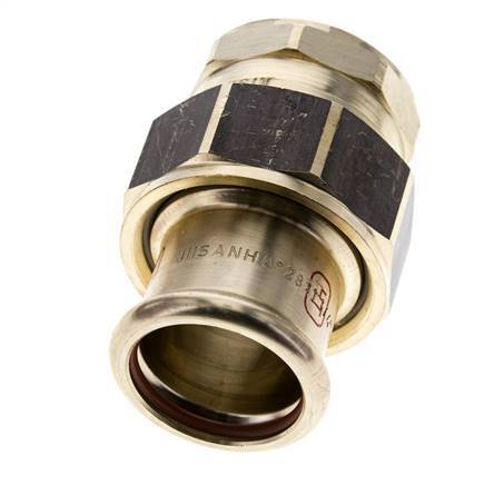 Pressverschraubung - 28mm Innengewinde & Rp 1'' Innengewinde - Kupferlegierung Flachdichtung