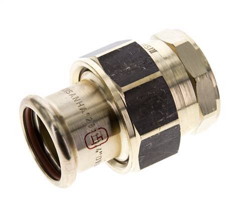Pressverschraubung - 28mm Innengewinde & Rp 1'' Innengewinde - Kupferlegierung Flachdichtung