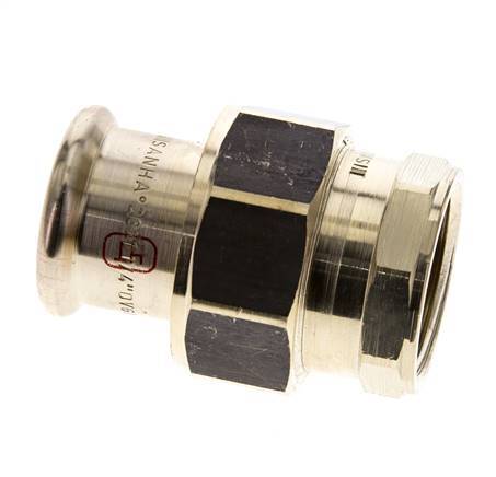 Pressverschraubung - 28mm Innengewinde & Rp 1'' Innengewinde - Kupferlegierung Flachdichtung