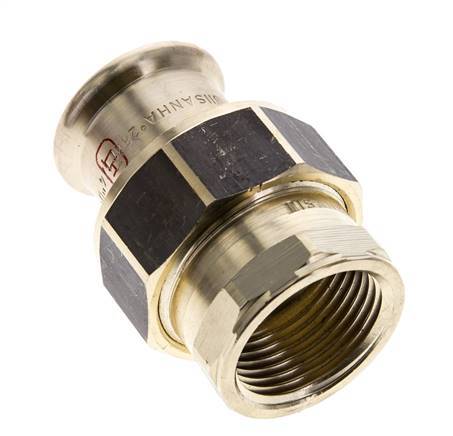 Pressverschraubung - 28mm Innengewinde & Rp 1'' Innengewinde - Kupferlegierung Flachdichtung