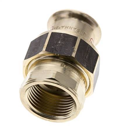 Pressverschraubung - 28mm Innengewinde & Rp 1'' Innengewinde - Kupferlegierung Flachdichtung