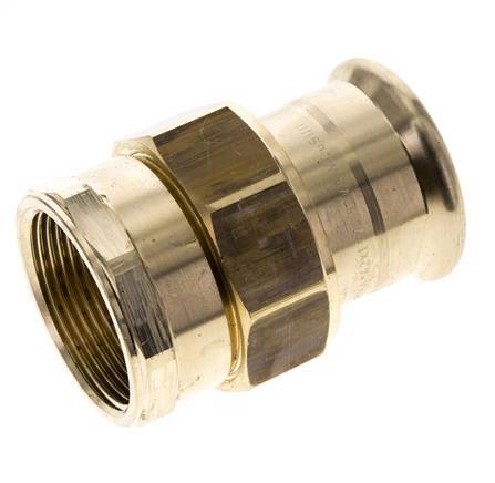 Pressverschraubung - 42mm Innengewinde & Rp 1-1/2'' Innengewinde - Kupferlegierung Flachdichtung