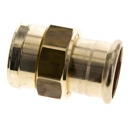 Pressverschraubung - 42mm Innengewinde & Rp 1-1/2'' Innengewinde - Kupferlegierung Flachdichtung