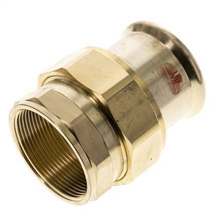 Union Press Fitting - 54mm Innengewinde & Rp 2'' Innengewinde - Kupferlegierung Flachdichtung