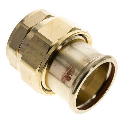 Union Press Fitting - 54mm Innengewinde & Rp 2'' Innengewinde - Kupferlegierung Flachdichtung