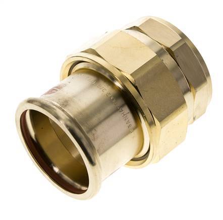 Union Press Fitting - 54mm Innengewinde & Rp 2'' Innengewinde - Kupferlegierung Flachdichtung