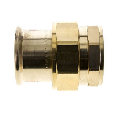 Union Press Fitting - 54mm Innengewinde & Rp 2'' Innengewinde - Kupferlegierung Flachdichtung