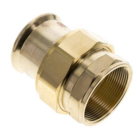 Union Press Fitting - 54mm Innengewinde & Rp 2'' Innengewinde - Kupferlegierung Flachdichtung