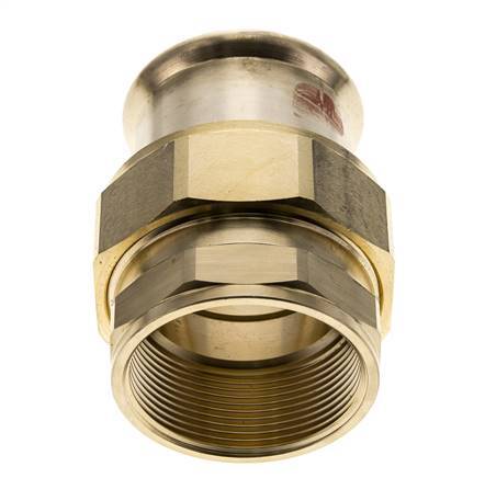 Union Press Fitting - 54mm Innengewinde & Rp 2'' Innengewinde - Kupferlegierung Flachdichtung