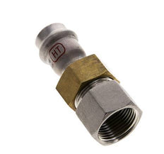 Pressverschraubung - 18mm Innengewinde & Rp 3/4'' Innengewinde - Edelstahl Flachdichtung