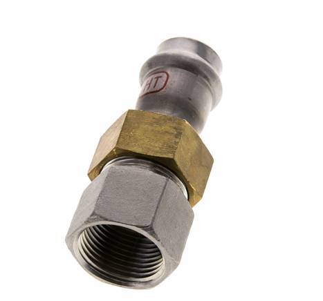 Pressverschraubung - 18mm Innengewinde & Rp 3/4'' Innengewinde - Edelstahl Flachdichtung