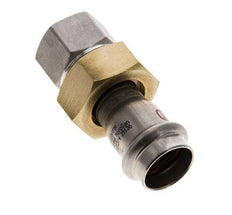 Pressverschraubung - 22mm Innengewinde & Rp 3/4'' Innengewinde - Edelstahl Flachdichtung
