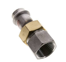 Pressverschraubung - 22mm Innengewinde & Rp 1'' Innengewinde - Flachdichtung aus Edelstahl
