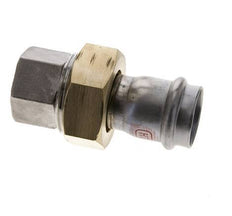 Pressverschraubung - 28mm Innengewinde & Rp 1'' Innengewinde - Flachdichtung aus Edelstahl