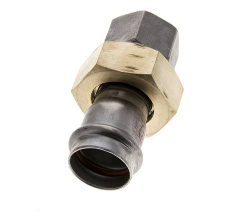 Union Press Fitting - 28mm Female & Rp 1'' Female - Stainless Steel Flat Sealing