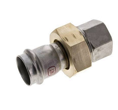 Pressverschraubung - 28mm Innengewinde & Rp 1'' Innengewinde - Flachdichtung aus Edelstahl