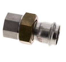 Union Press Fitting - 35mm Female & Rp 1-1/4'' Female - Stainless Steel Flat Sealing