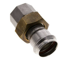 Union Press Fitting - 35mm Female & Rp 1-1/4'' Female - Stainless Steel Flat Sealing