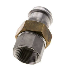 Pressverschraubung - 35mm Innengewinde & Rp 1-1/4'' Innengewinde - Flachdichtung aus Edelstahl