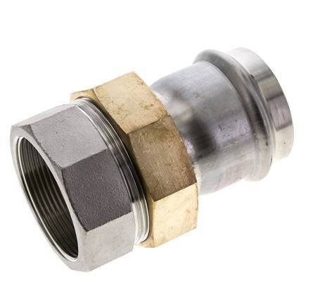 Pressverschraubung - 54mm Innengewinde & Rp 2'' Innengewinde - Flachdichtung aus Edelstahl