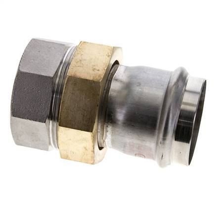 Pressverschraubung - 54mm Innengewinde & Rp 2'' Innengewinde - Flachdichtung aus Edelstahl