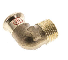 90-Grad-Winkel-Pressfitting - 15 mm Innengewinde und R 1/2'' Außengewinde - Kupferlegierung