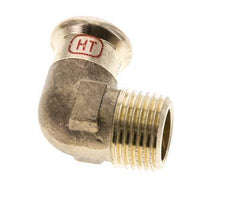 90-Grad-Winkel-Pressfitting - 15 mm Innengewinde und R 1/2'' Außengewinde - Kupferlegierung