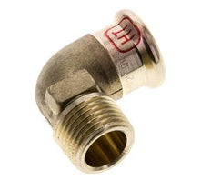 90-Grad-Winkel-Pressfitting - 18 mm Innengewinde und R 1/2'' Außengewinde - Kupferlegierung